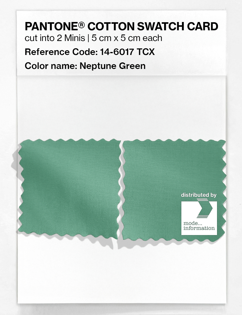 Product image 4 of the product “PANTONE® COTTON SWATCH CARD 14-6017 TCX Neptune Green ”