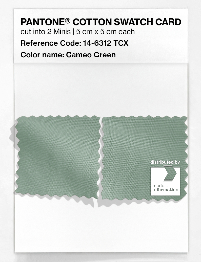 Artikelbild 4 des Artikels “PANTONE® COTTON SWATCH CARD 14-6312 TCX Cameo Green “