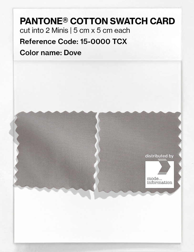 Product image 4 of the product “PANTONE® COTTON SWATCH CARD 15-0000 TCX Dove ”