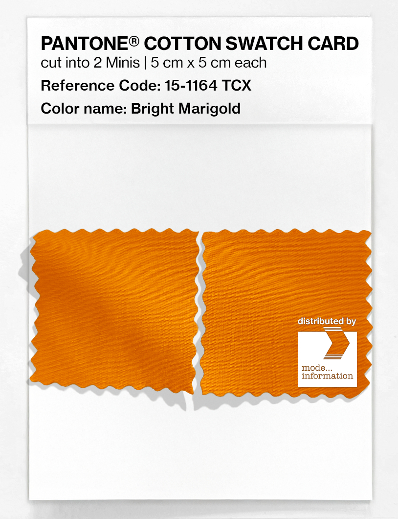 Product image 4 of the product “PANTONE® COTTON SWATCH CARD 15-1164 TCX Bright Marigold ”
