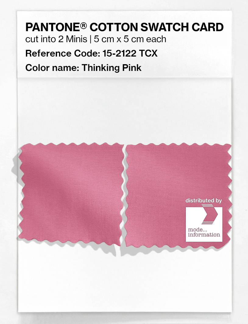 Product image 4 of the product “PANTONE® COTTON SWATCH CARD 15-2122 TCX Thinking Pink ”
