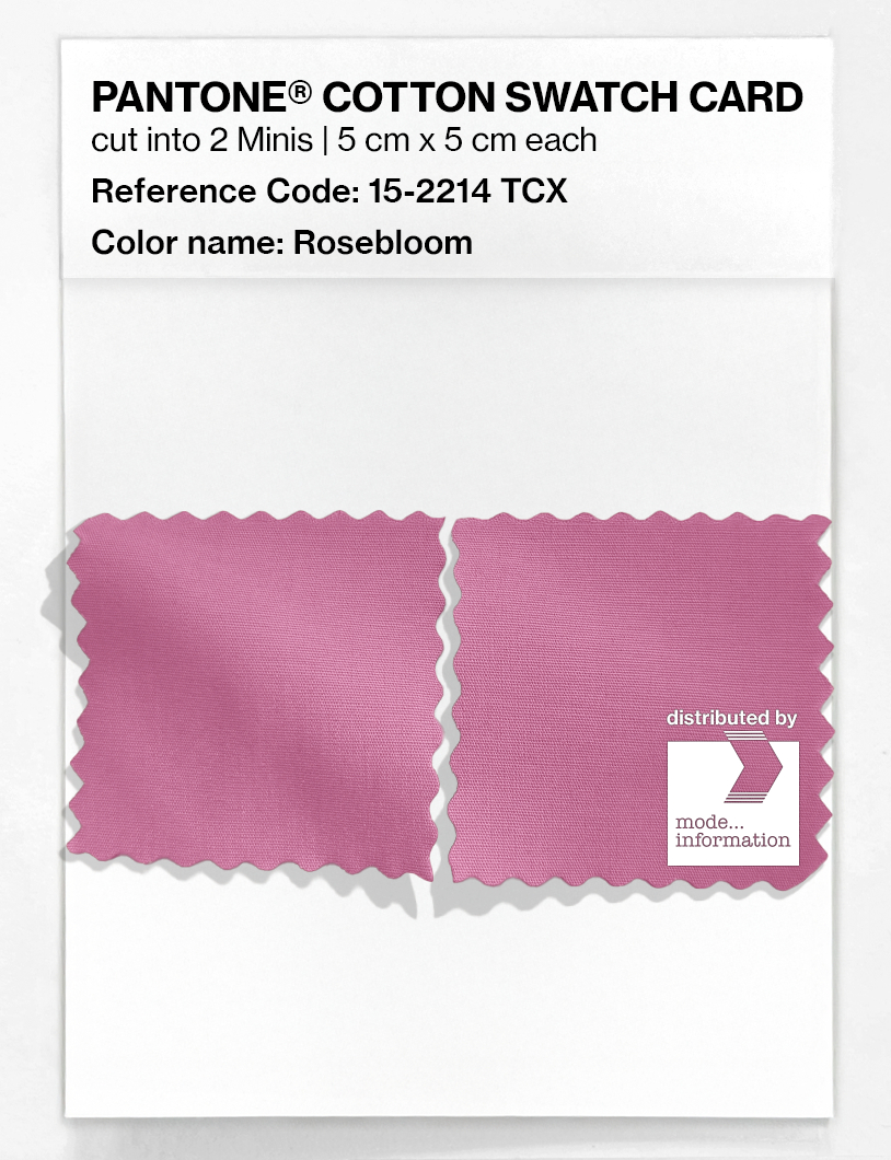 Product image 4 of the product “PANTONE® COTTON SWATCH CARD 15-2214 TCX Rosebloom ”