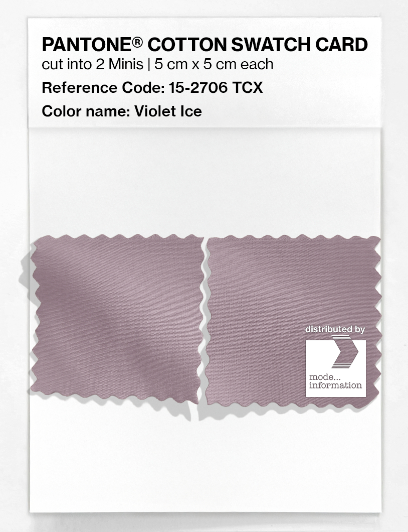 Product image 4 of the product “PANTONE® COTTON SWATCH CARD 15-2706 TCX Violet Ice ”