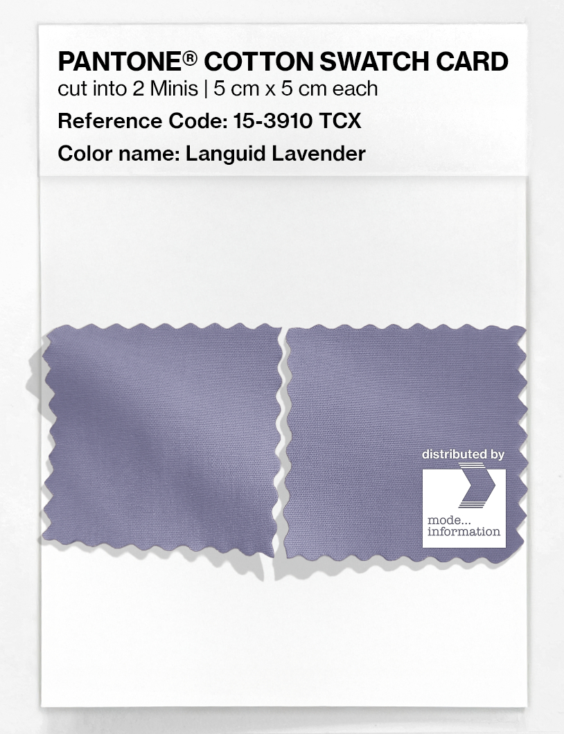 Product image 4 of the product “PANTONE® COTTON SWATCH CARD 15-3910 TCX Languid Lavender ”