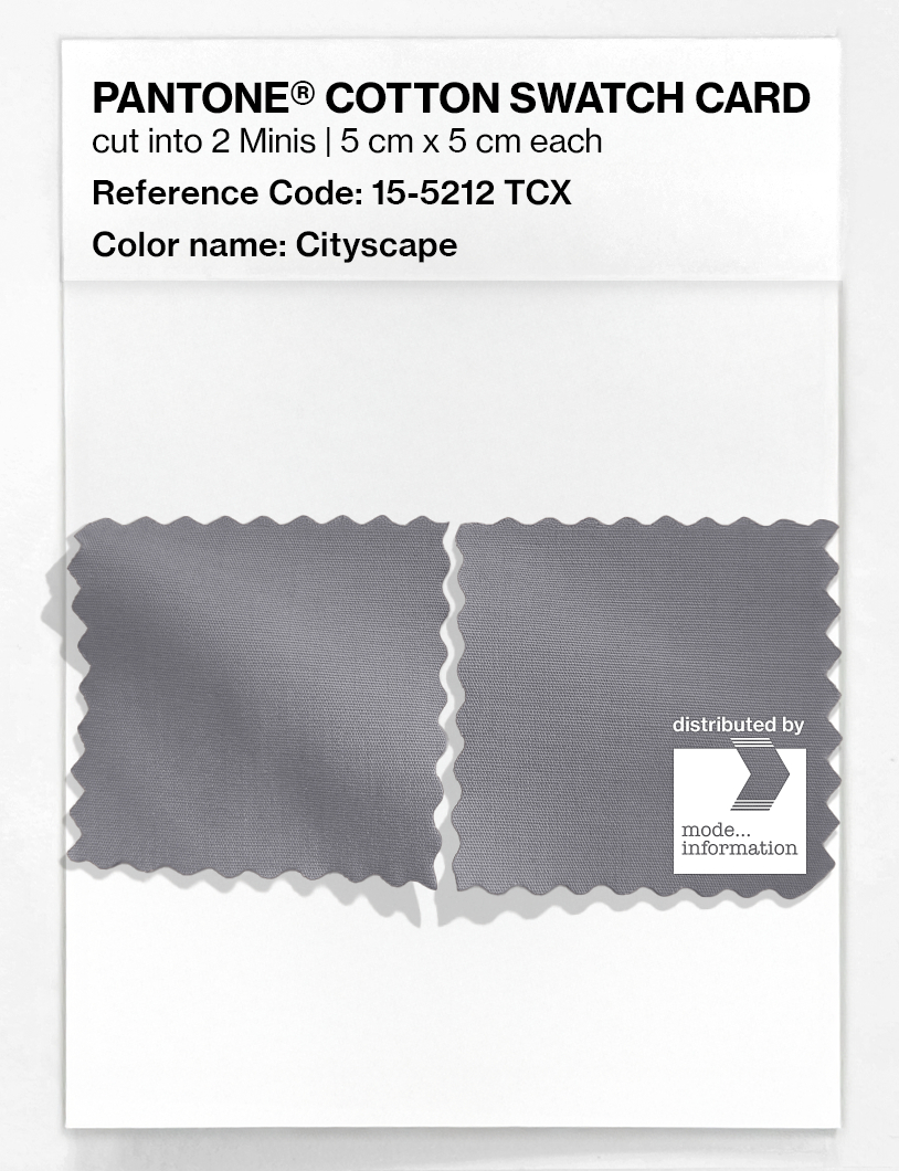 Product image 4 of the product “PANTONE® COTTON SWATCH CARD 15-5212 TCX Cityscape ”