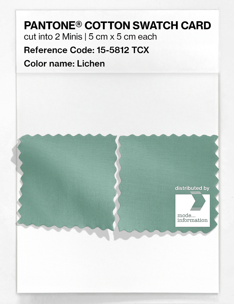 Product image 4 of the product “PANTONE® COTTON SWATCH CARD 15-5812 TCX Lichen ”
