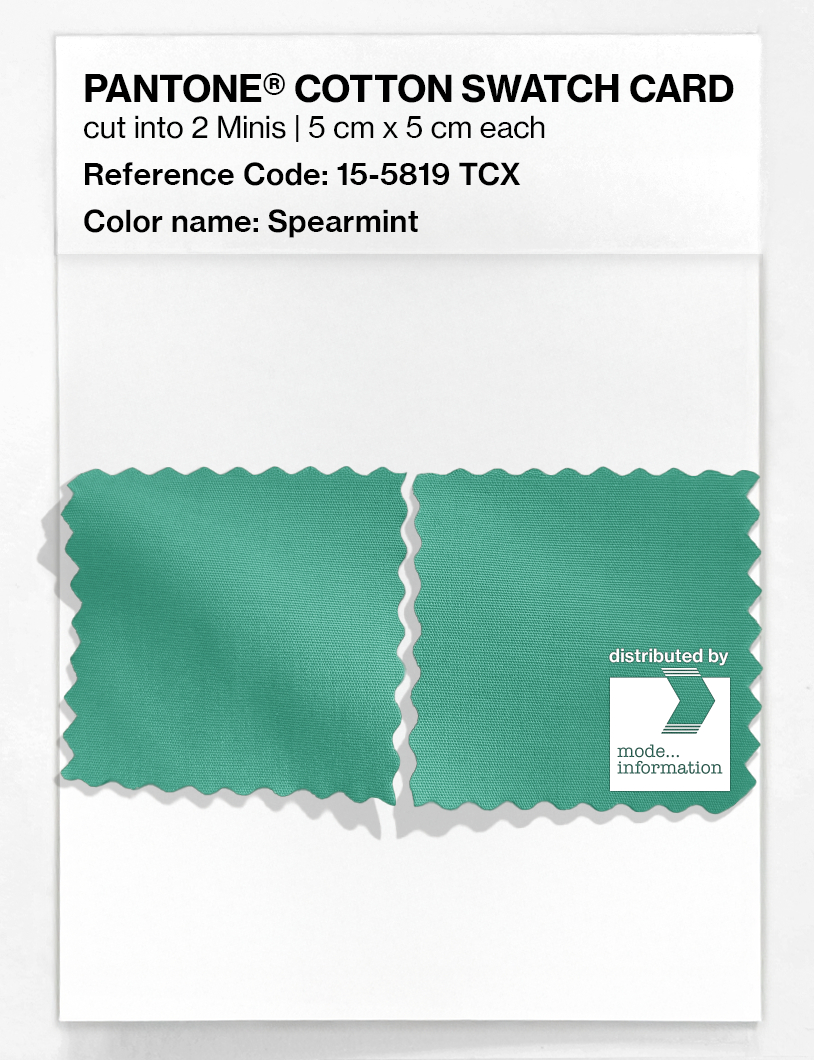 Product image 4 of the product “PANTONE® COTTON SWATCH CARD 15-5819 TCX Spearmint ”