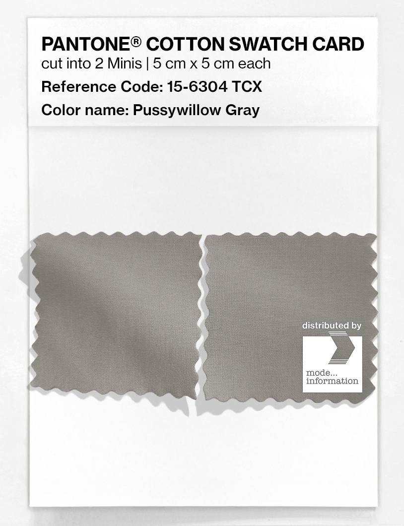Product image 4 of the product “PANTONE® COTTON SWATCH CARD 15-6304 TCX Pussywillow Gray ”