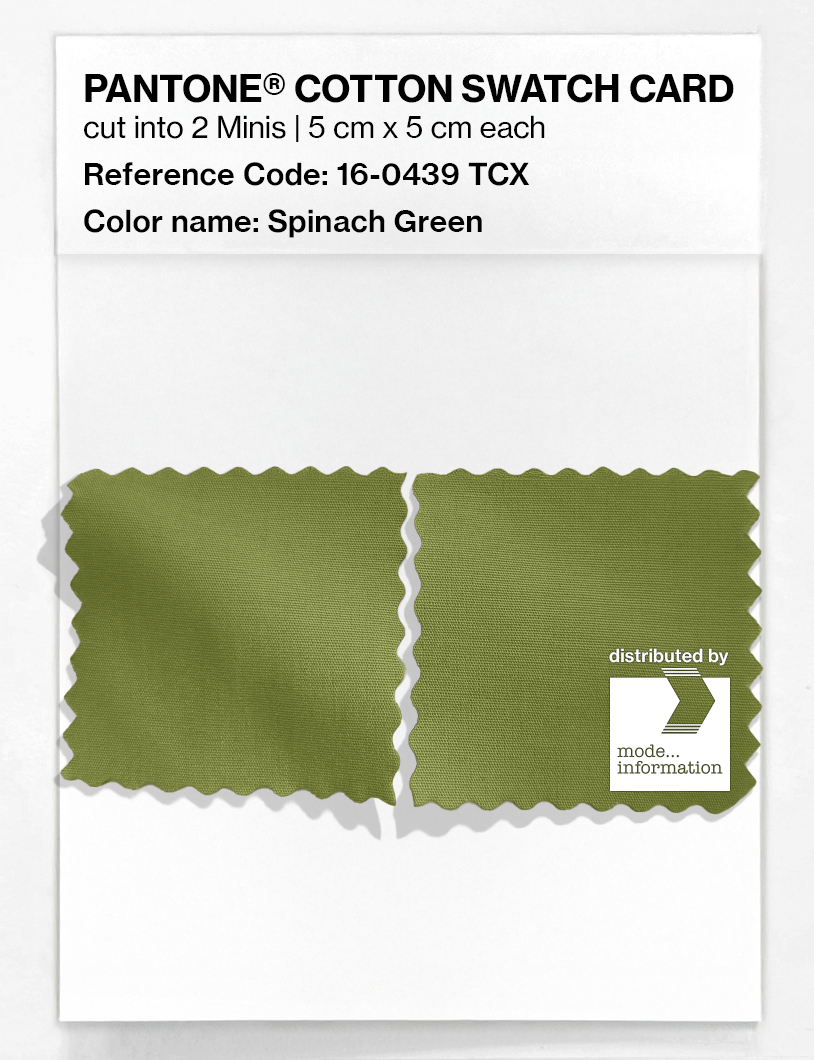 Product image 4 of the product “PANTONE® COTTON SWATCH CARD 16-0439 TCX Spinach Green ”