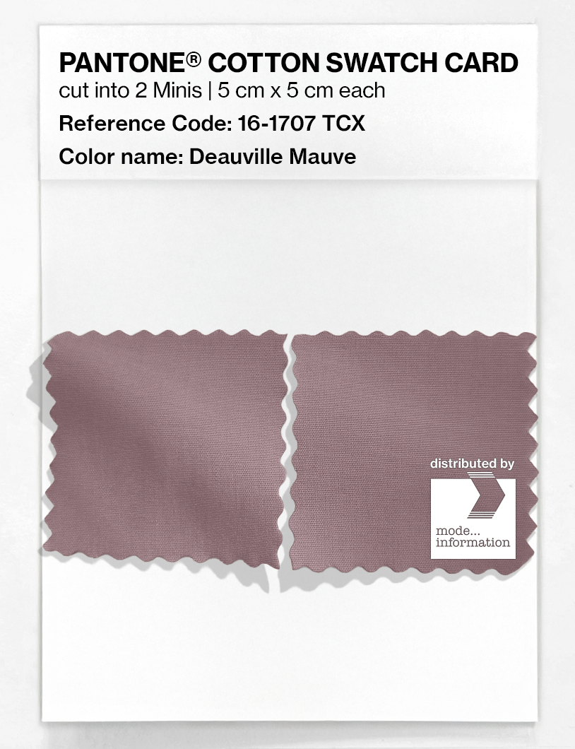 Product image 4 of the product “PANTONE® COTTON SWATCH CARD 16-1707 TCX Deauville Mauve ”
