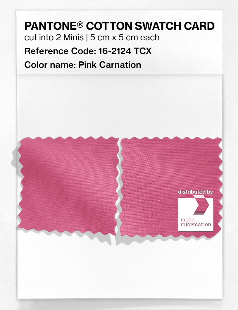 Product image 4 of the product “PANTONE® COTTON SWATCH CARD 16-2124 TCX Pink Carnation ”