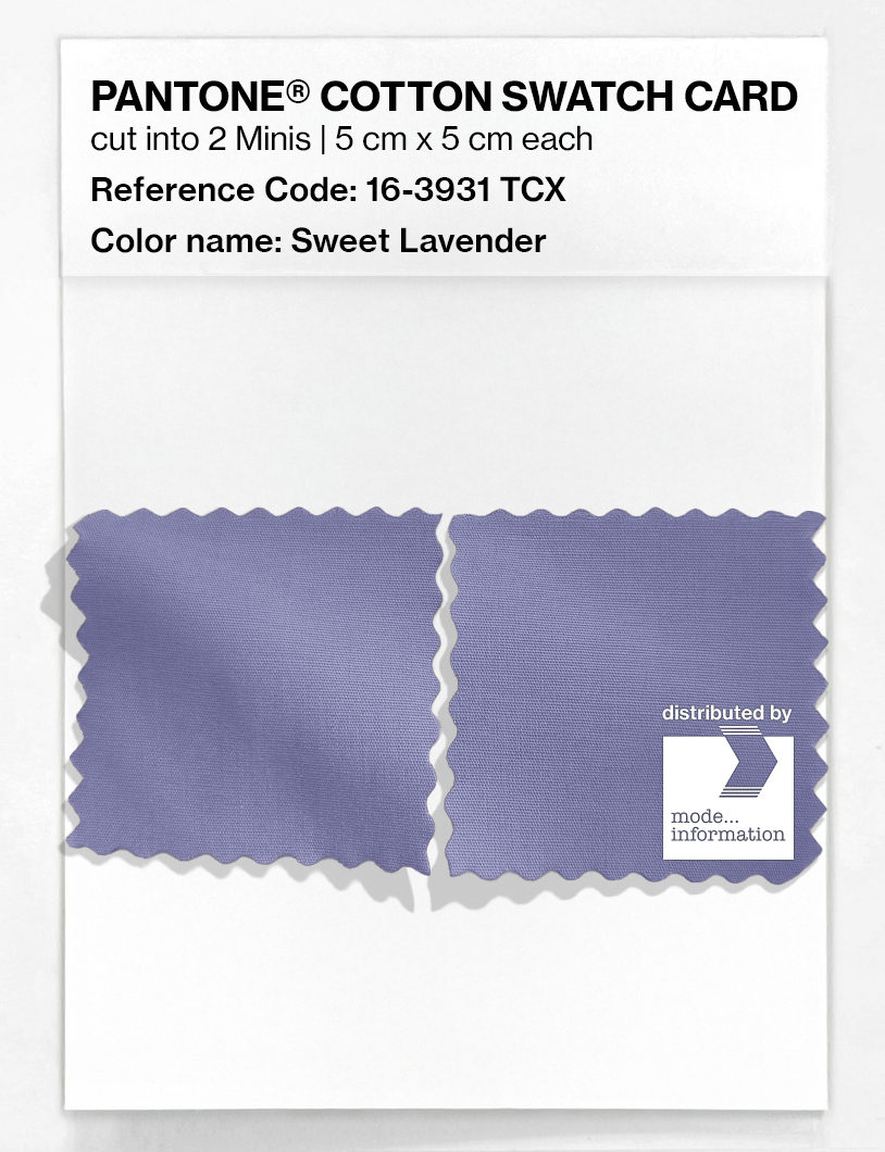 Product image 4 of the product “PANTONE® COTTON SWATCH CARD 16-3931 TCX Sweet Lavender ”