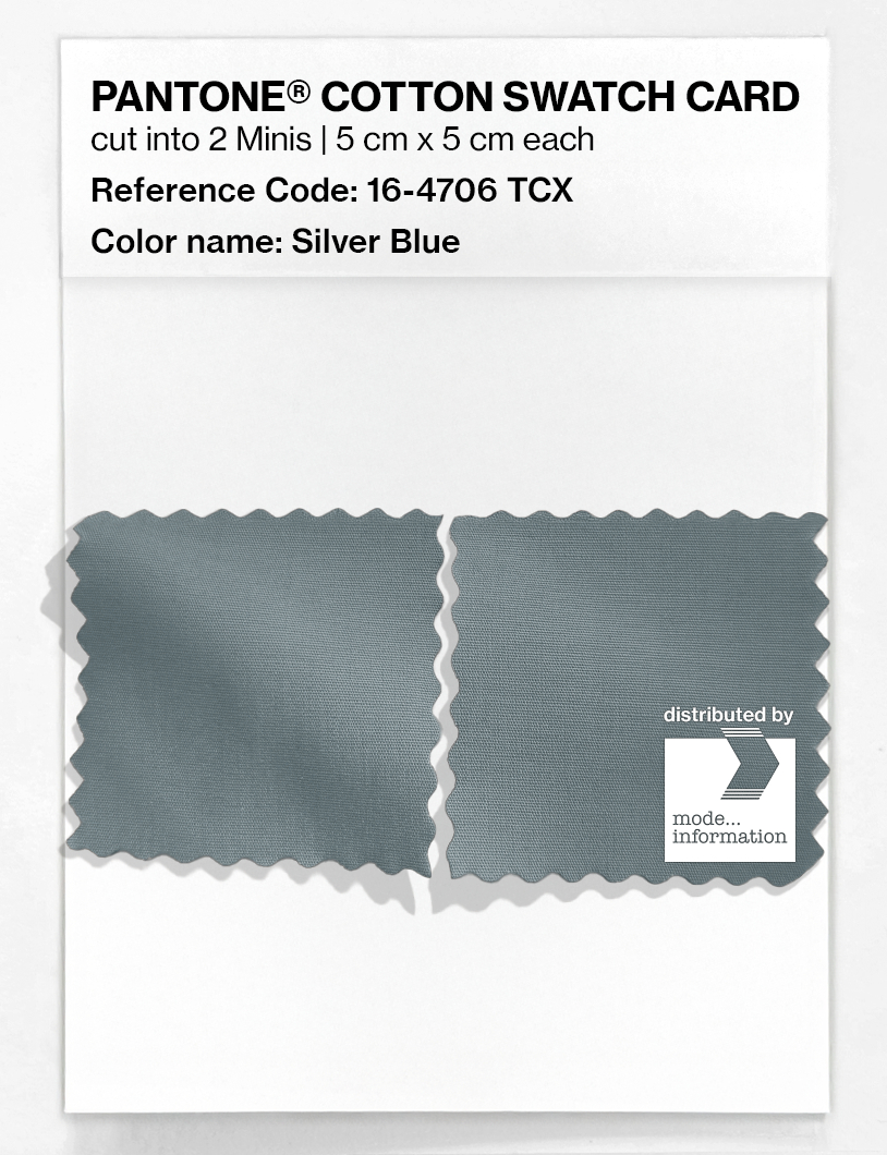 Product image 4 of the product “PANTONE® COTTON SWATCH CARD 16-4706 TCX Silver Blue ”