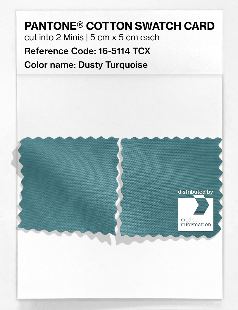 Product image 4 of the product “PANTONE® COTTON SWATCH CARD 16-5114 TCX Dusty Turquoise ”