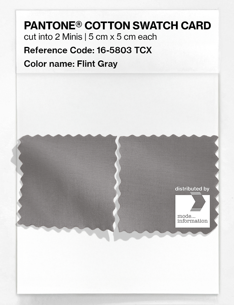 Product image 4 of the product “PANTONE® COTTON SWATCH CARD 16-5803 TCX Flint Gray ”