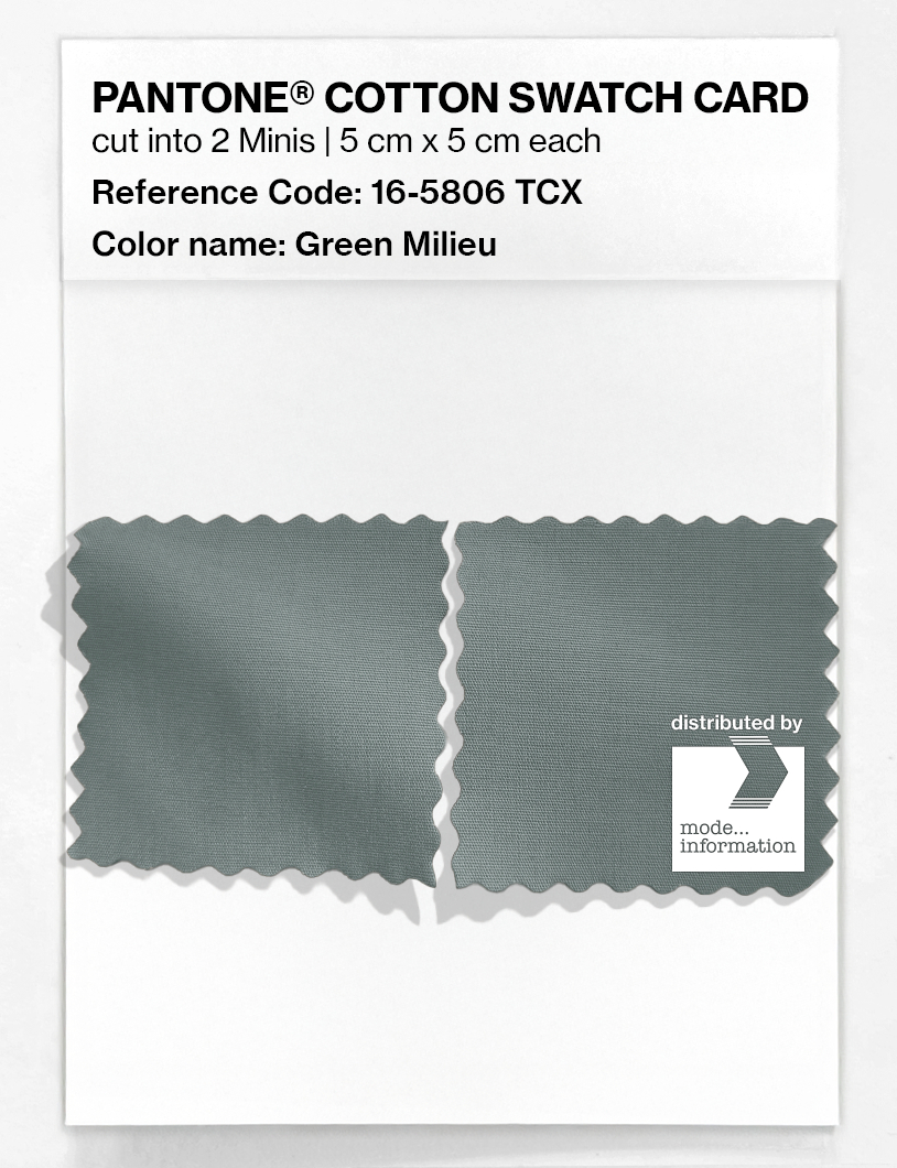 Product image 4 of the product “PANTONE® COTTON SWATCH CARD 16-5806 TCX Green Milieu ”