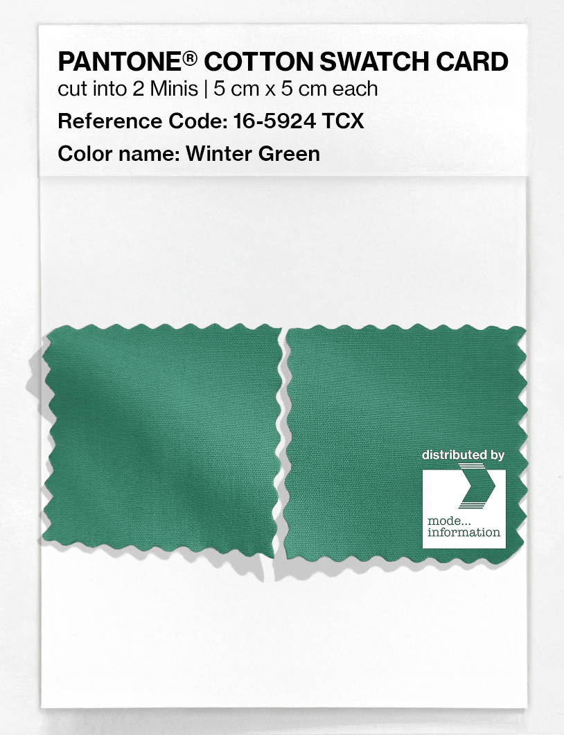 Product image 4 of the product “PANTONE® COTTON SWATCH CARD 16-5924 TCX Winter Green ”