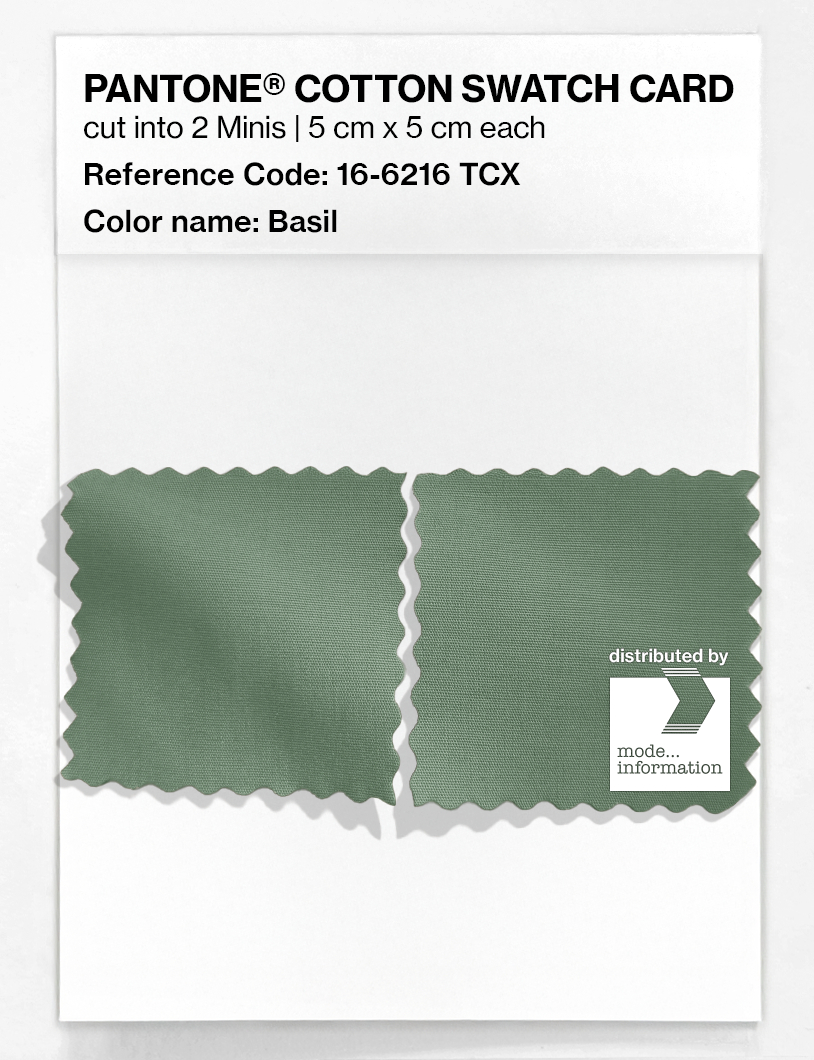Product image 4 of the product “PANTONE® COTTON SWATCH CARD 16-6216 TCX Basil ”