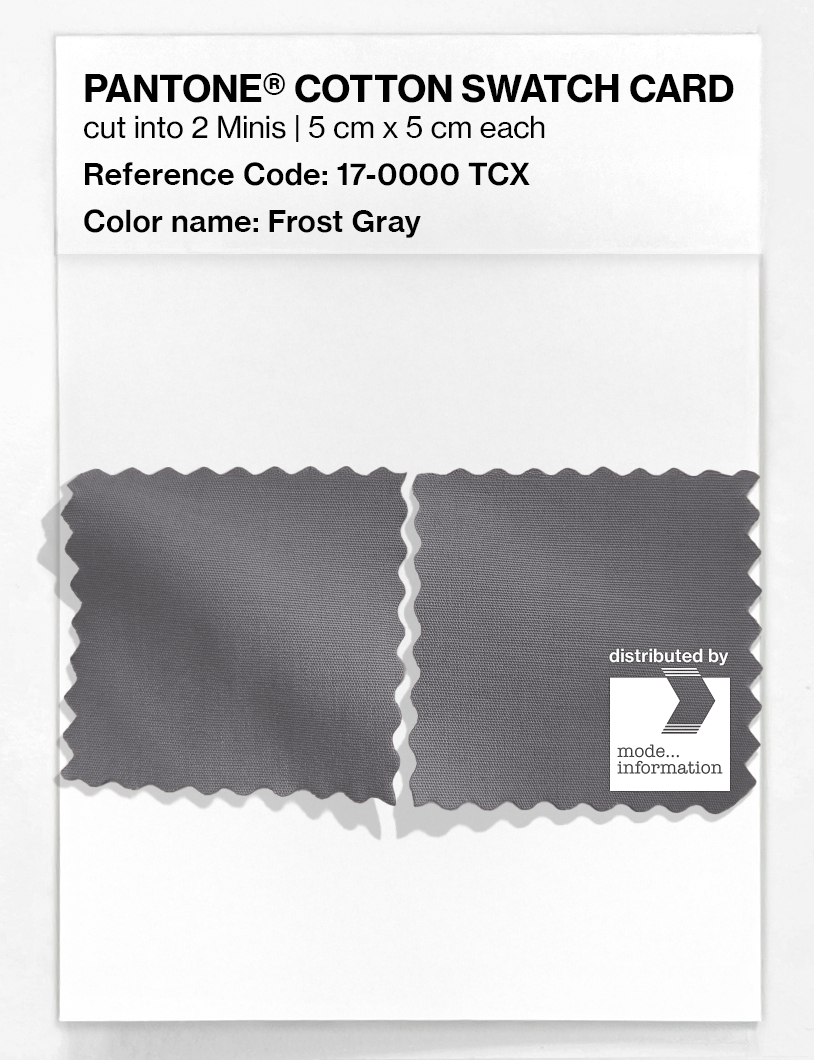 Artikelbild 4 des Artikels “PANTONE® COTTON SWATCH CARD 17-0000 TCX Frost Gray “