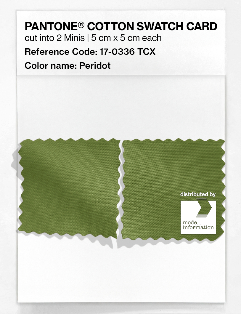 Product image 4 of the product “PANTONE® COTTON SWATCH CARD 17-0336 TCX Peridot ”