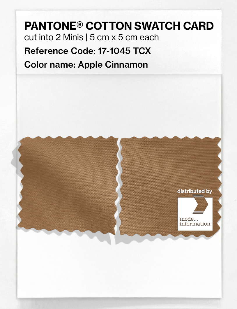 Product image 4 of the product “PANTONE® COTTON SWATCH CARD 17-1045 TCX Apple Cinnamon ”