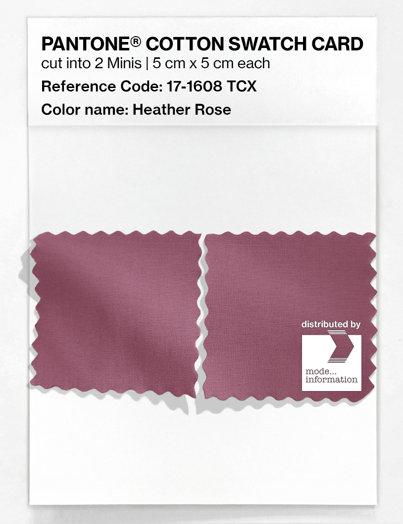 Product image 4 of the product “PANTONE® COTTON SWATCH CARD 17-1608 TCX Heather Rose ”