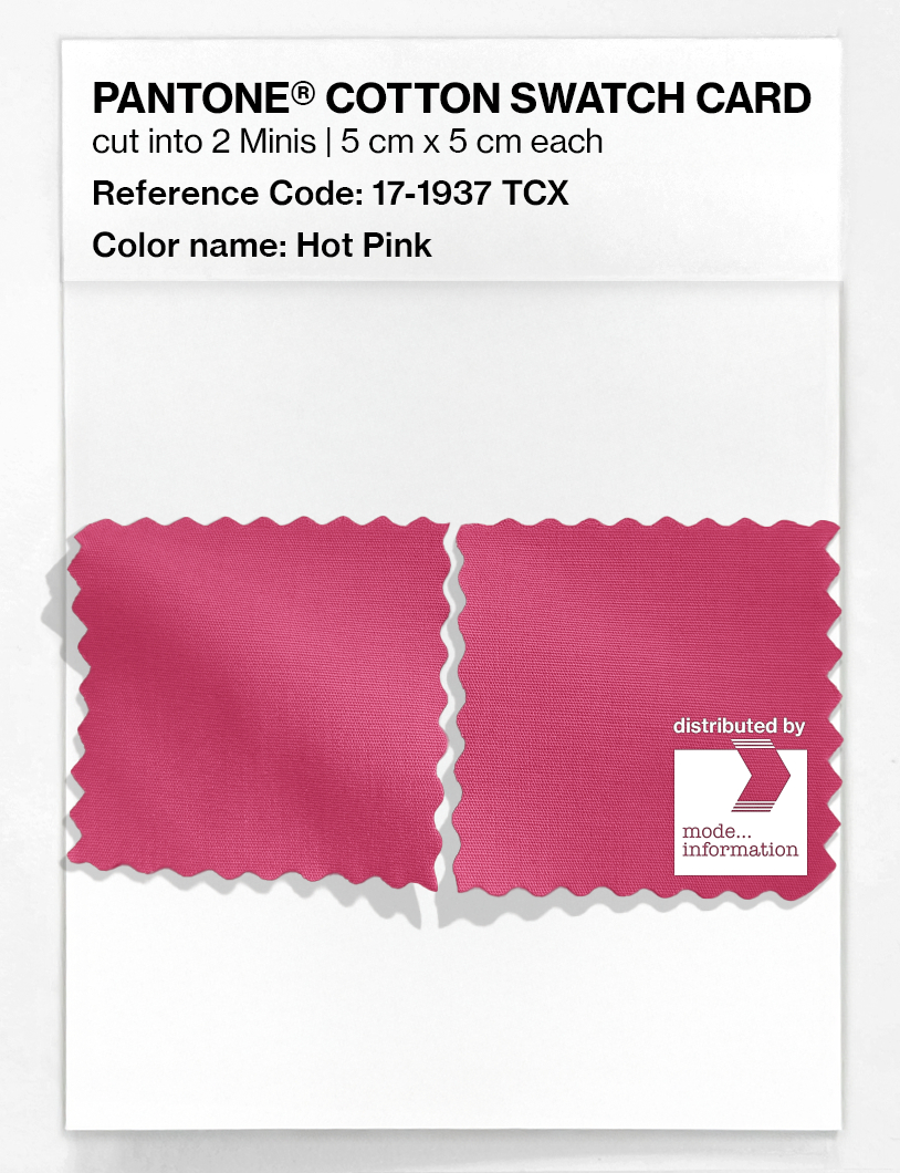 Product image 4 of the product “PANTONE® COTTON SWATCH CARD 17-1937 TCX Hot Pink ”