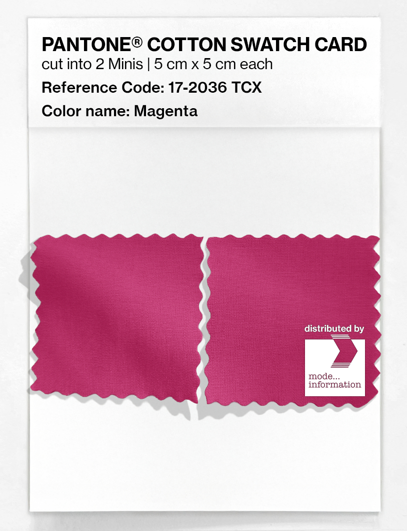 Product image 4 of the product “PANTONE® COTTON SWATCH CARD 17-2036 TCX Magenta ”