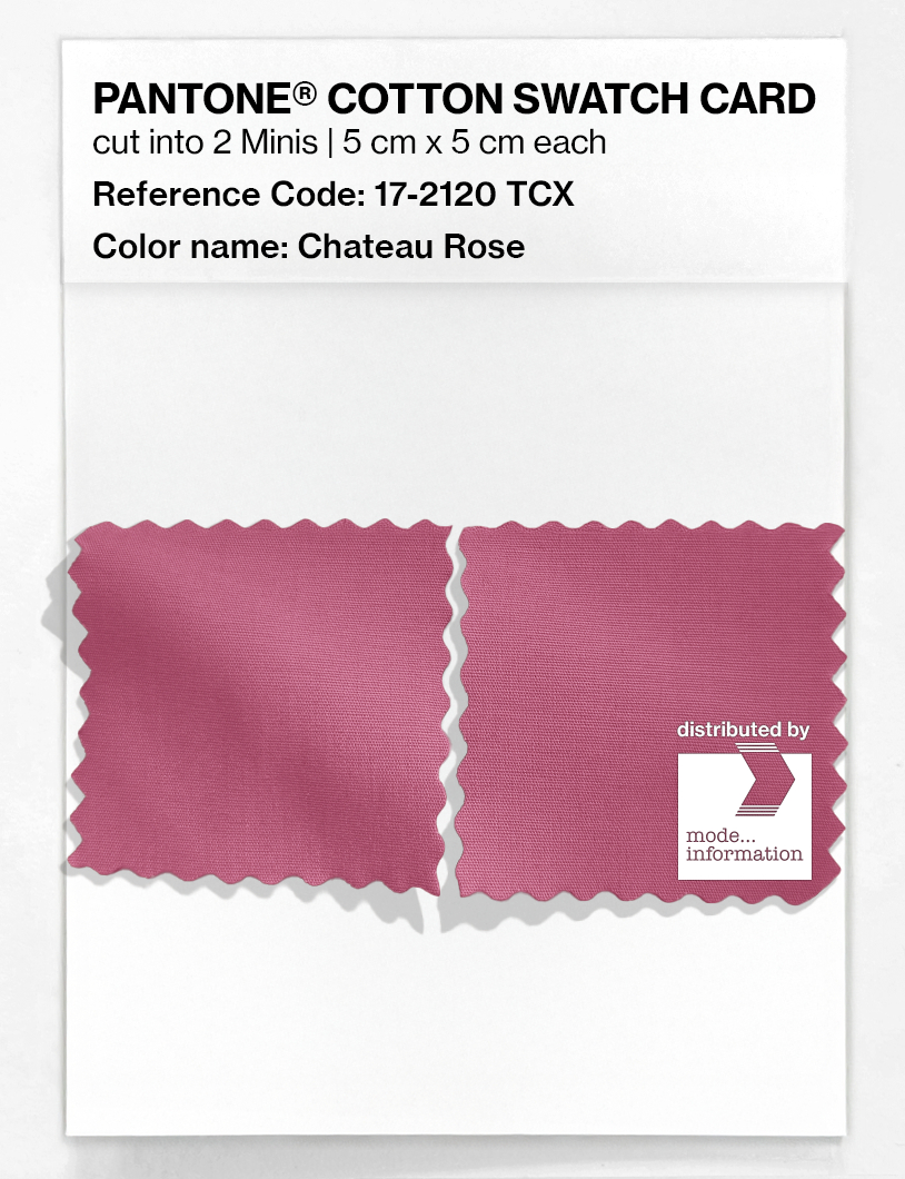 Product image 4 of the product “PANTONE® COTTON SWATCH CARD 17-2120 TCX Chateau Rose ”
