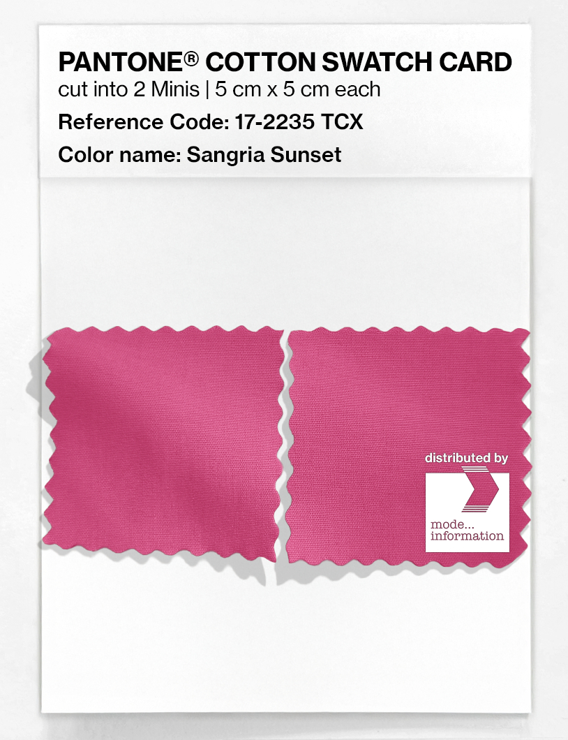 Artikelbild 4 des Artikels “PANTONE® COTTON SWATCH CARD 17-2235 TCX Sangria Sunset “