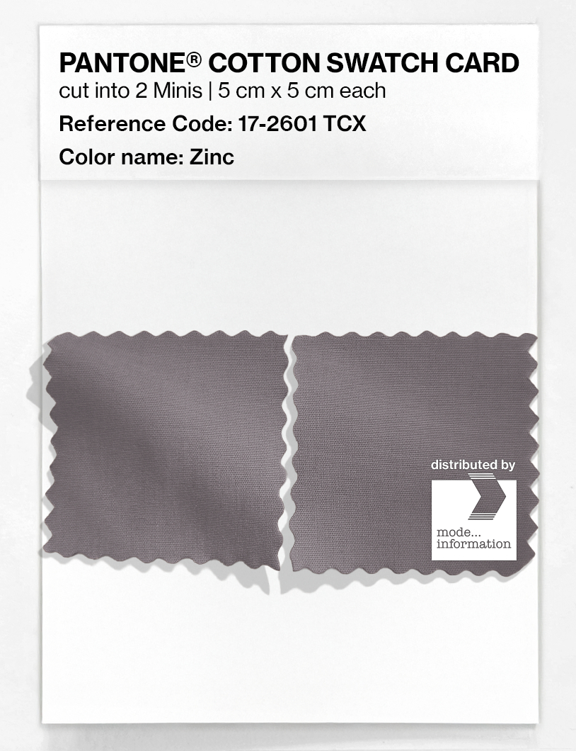 Product image 4 of the product “PANTONE® COTTON SWATCH CARD 17-2601 TCX Zinc ”