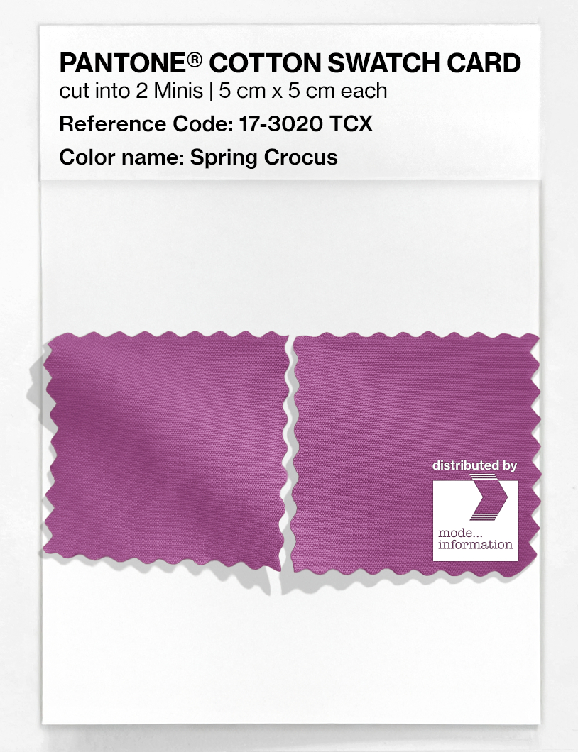 Product image 4 of the product “PANTONE® COTTON SWATCH CARD 17-3020 TCX Spring Crocus ”