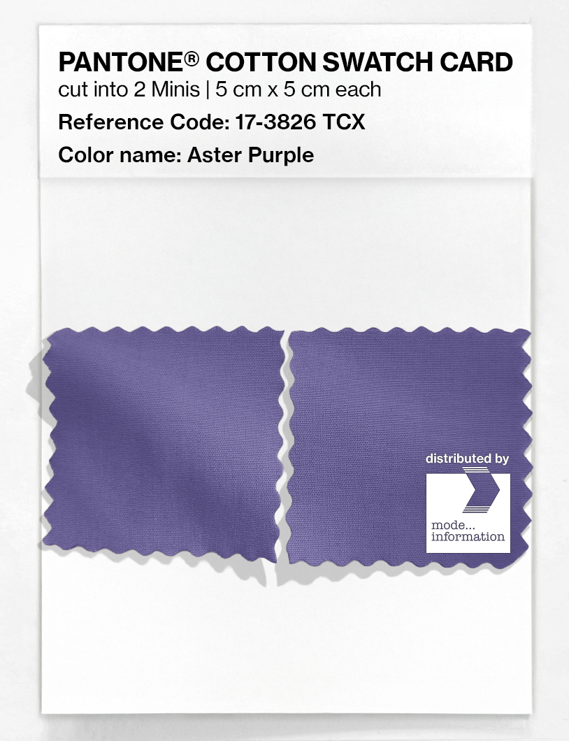 Product image 4 of the product “PANTONE® COTTON SWATCH CARD 17-3826 TCX Aster Purple ”