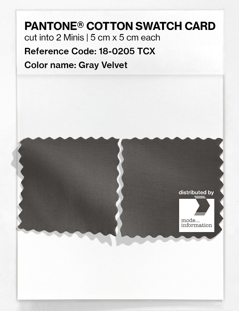 Artikelbild 4 des Artikels “PANTONE® COTTON SWATCH CARD 18-0205 TCX Gray Velvet “