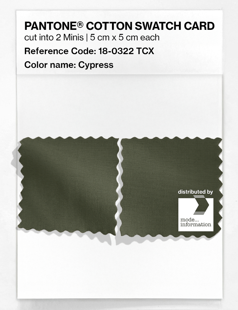 Product image 4 of the product “PANTONE® COTTON SWATCH CARD 18-0322 TCX Cypress ”