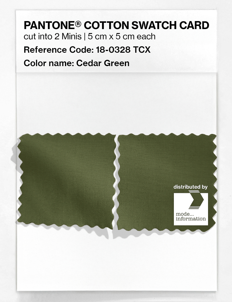 Artikelbild 4 des Artikels “PANTONE® COTTON SWATCH CARD 18-0328 TCX Cedar Green “