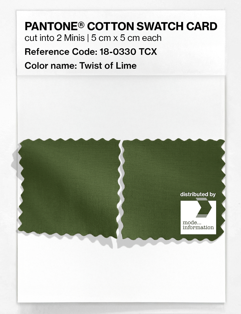 Artikelbild 4 des Artikels “PANTONE® COTTON SWATCH CARD 18-0330 TCX Twist of Lime “