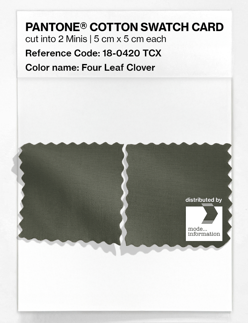 Product image 4 of the product “PANTONE® COTTON SWATCH CARD 18-0420 TCX Four Leaf Clover ”