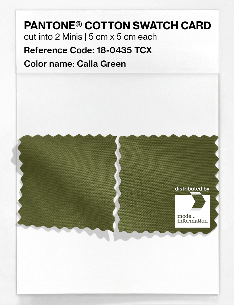 Product image 4 of the product “PANTONE® COTTON SWATCH CARD 18-0435 TCX Calla Green ”