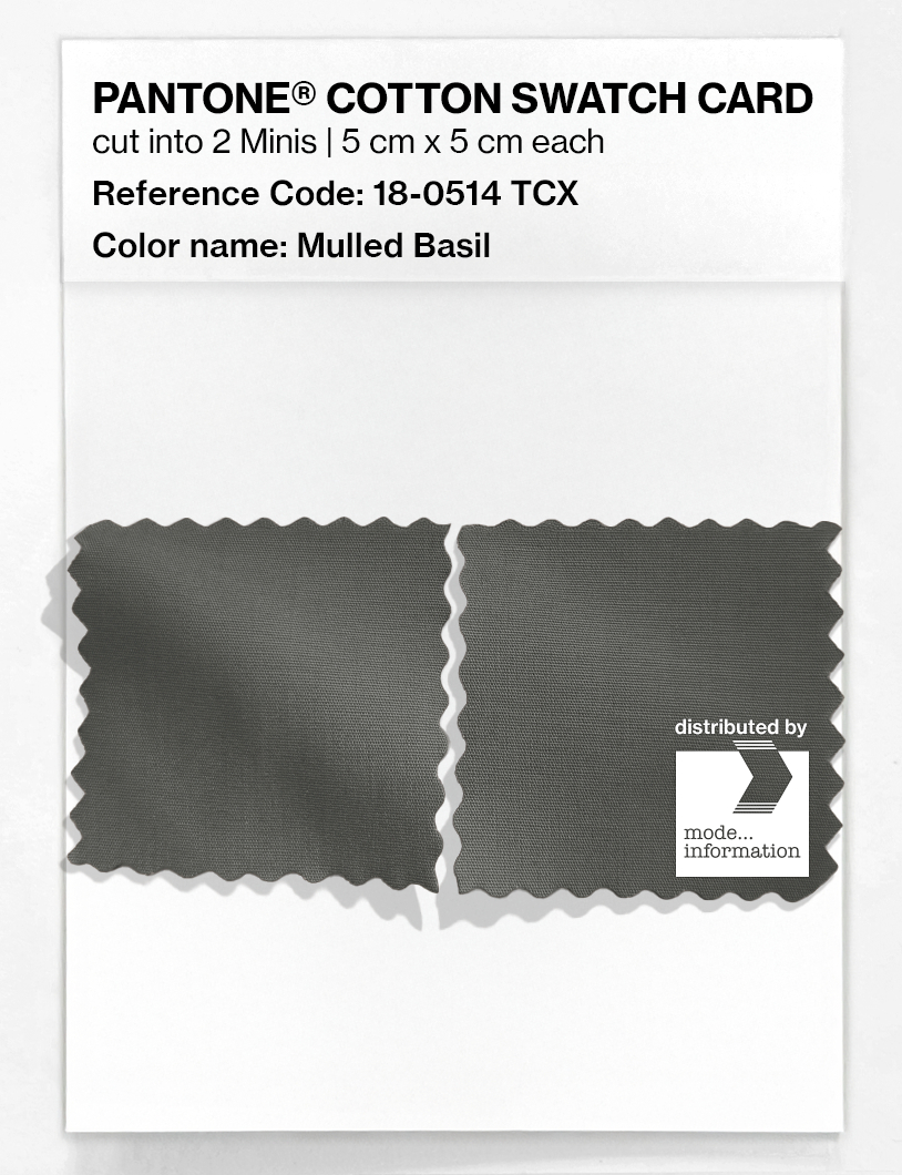 Product image 4 of the product “PANTONE® COTTON SWATCH CARD 18-0514 TCX Mulled Basil ”
