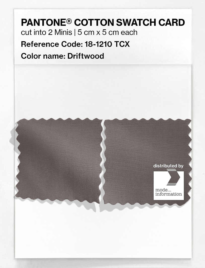 Product image 4 of the product “PANTONE® COTTON SWATCH CARD 18-1210 TCX Driftwood ”