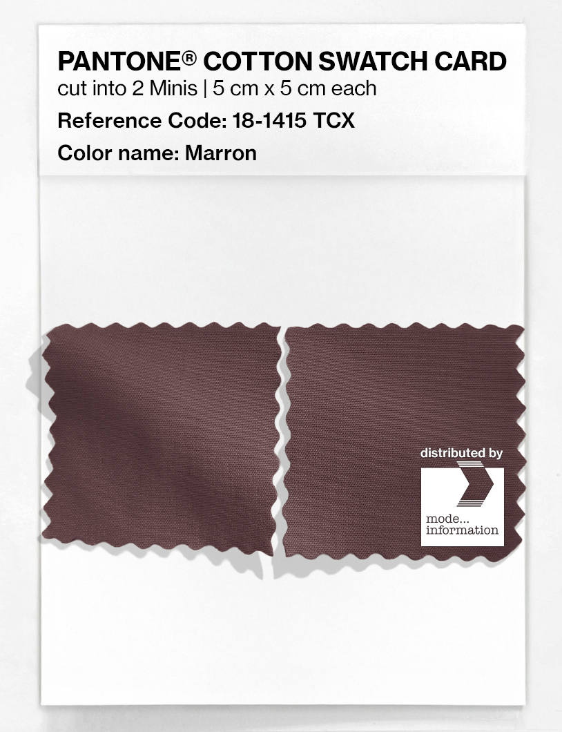 Product image 4 of the product “PANTONE® COTTON SWATCH CARD 18-1415 TCX Marron ”