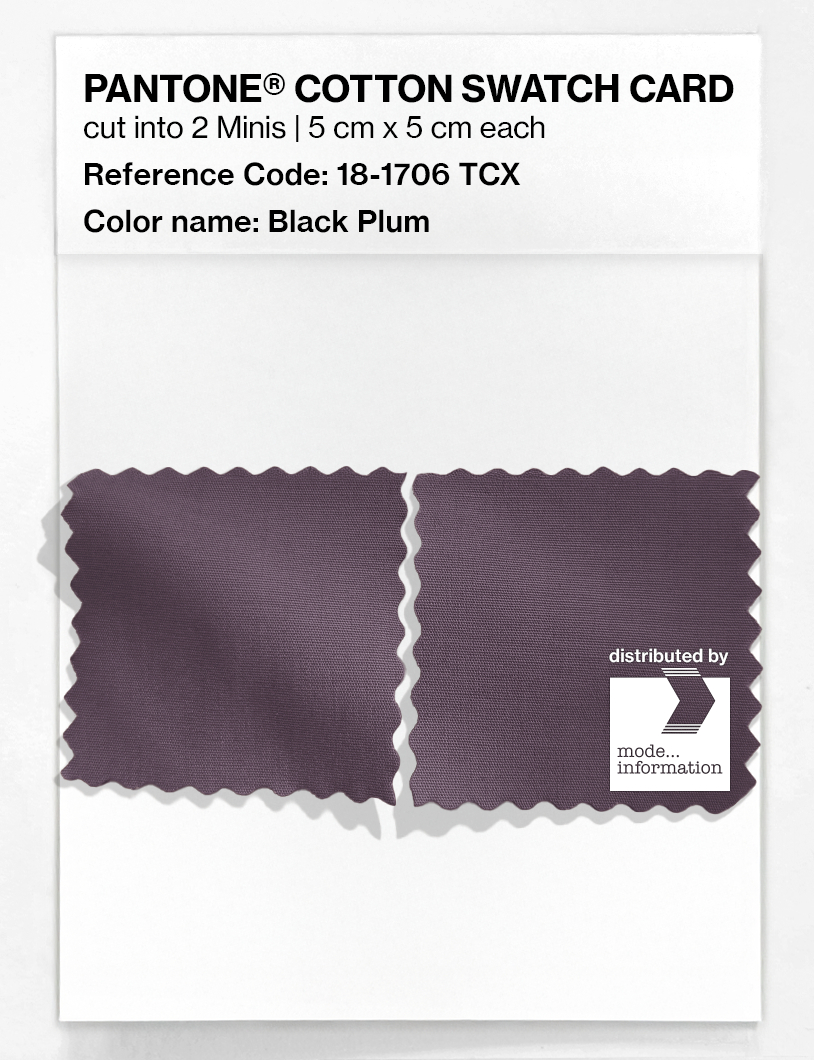 Product image 4 of the product “PANTONE® COTTON SWATCH CARD 18-1706 TCX Black Plum ”