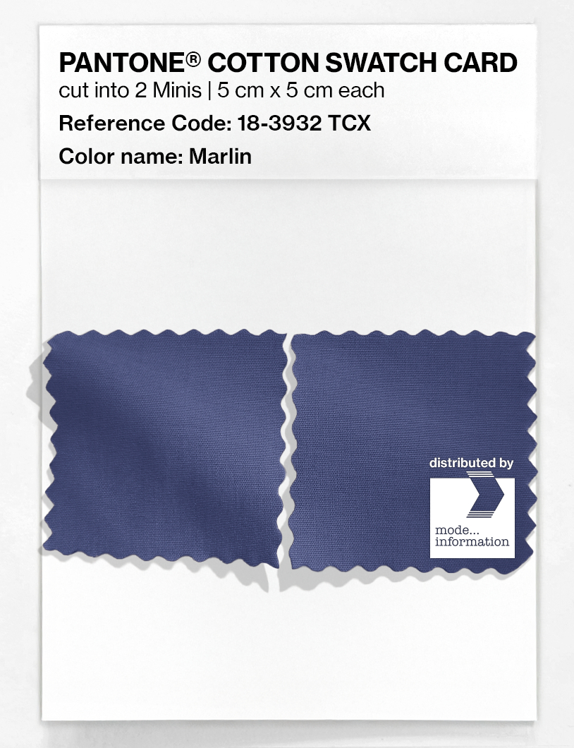 Product image 4 of the product “PANTONE® COTTON SWATCH CARD 18-3932 TCX Marlin ”