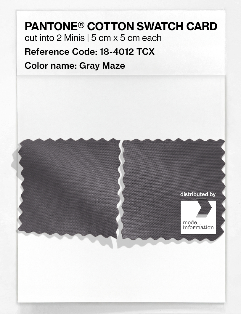 Artikelbild 4 des Artikels “PANTONE® COTTON SWATCH CARD 18-4012 TCX Gray Maze “