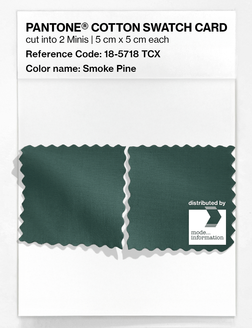 Product image 4 of the product “PANTONE® COTTON SWATCH CARD 18-5718 TCX Smoke Pine ”