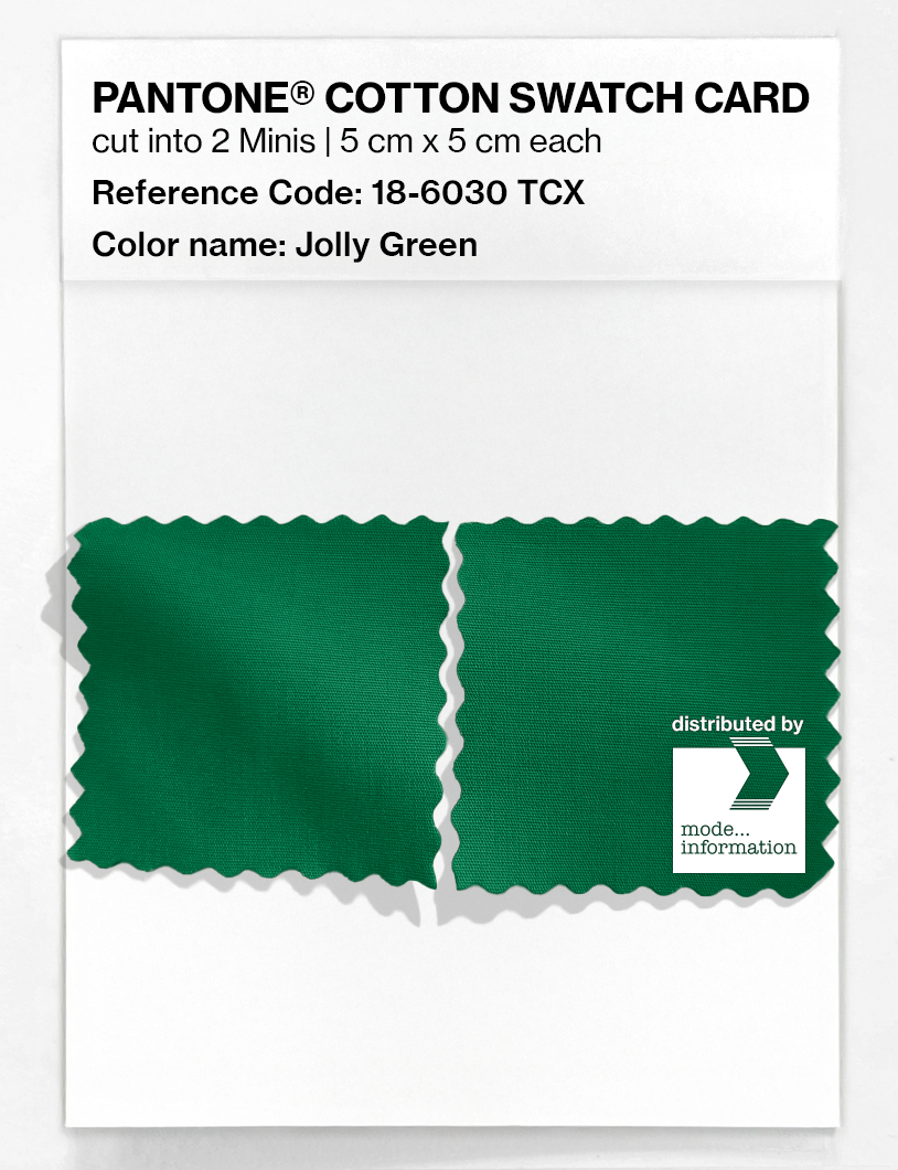 Product image 4 of the product “PANTONE® COTTON SWATCH CARD 18-6030 TCX Jolly Green ”