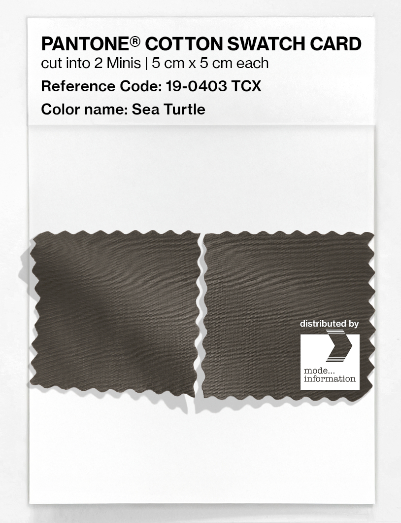 Product image 4 of the product “PANTONE® COTTON SWATCH CARD 19-0403 TCX Sea Turtle ”