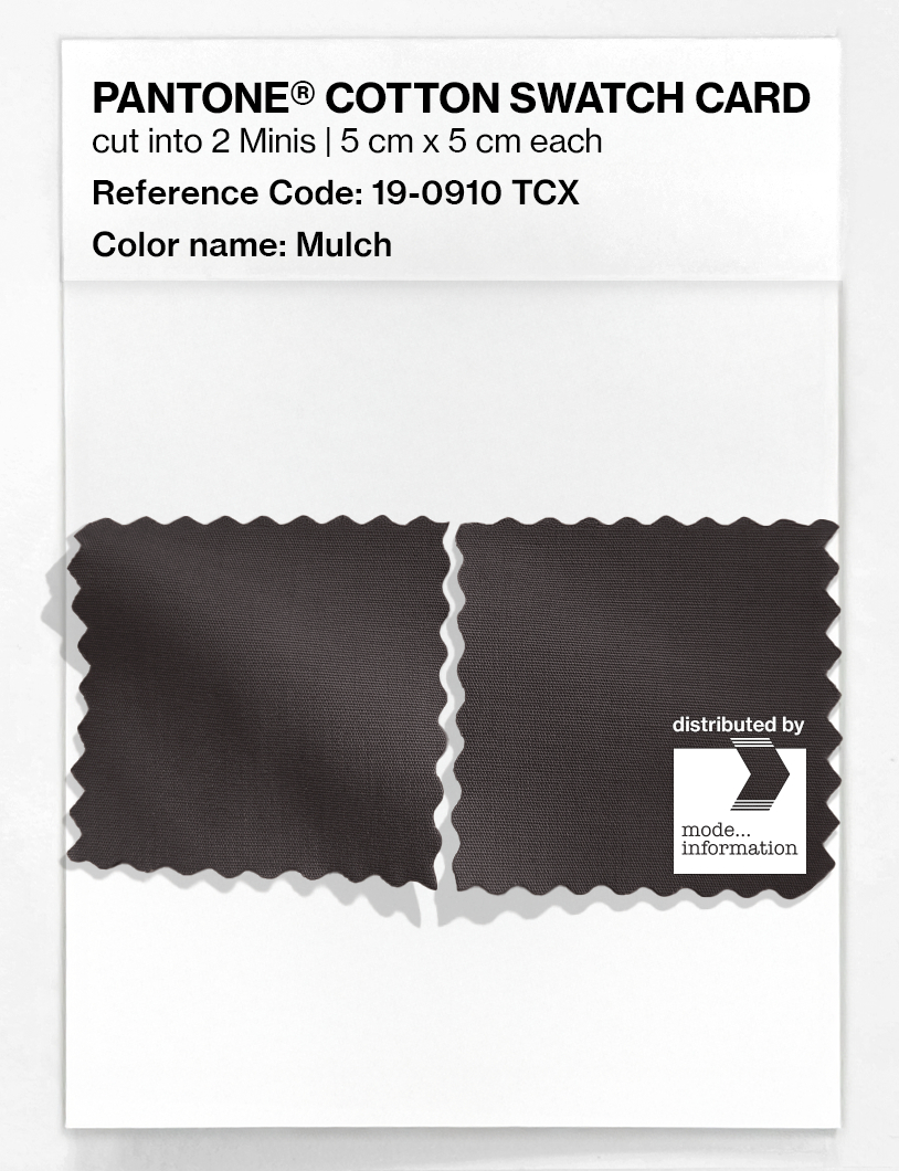 Product image 4 of the product “PANTONE® COTTON SWATCH CARD 19-0910 TCX Mulch ”