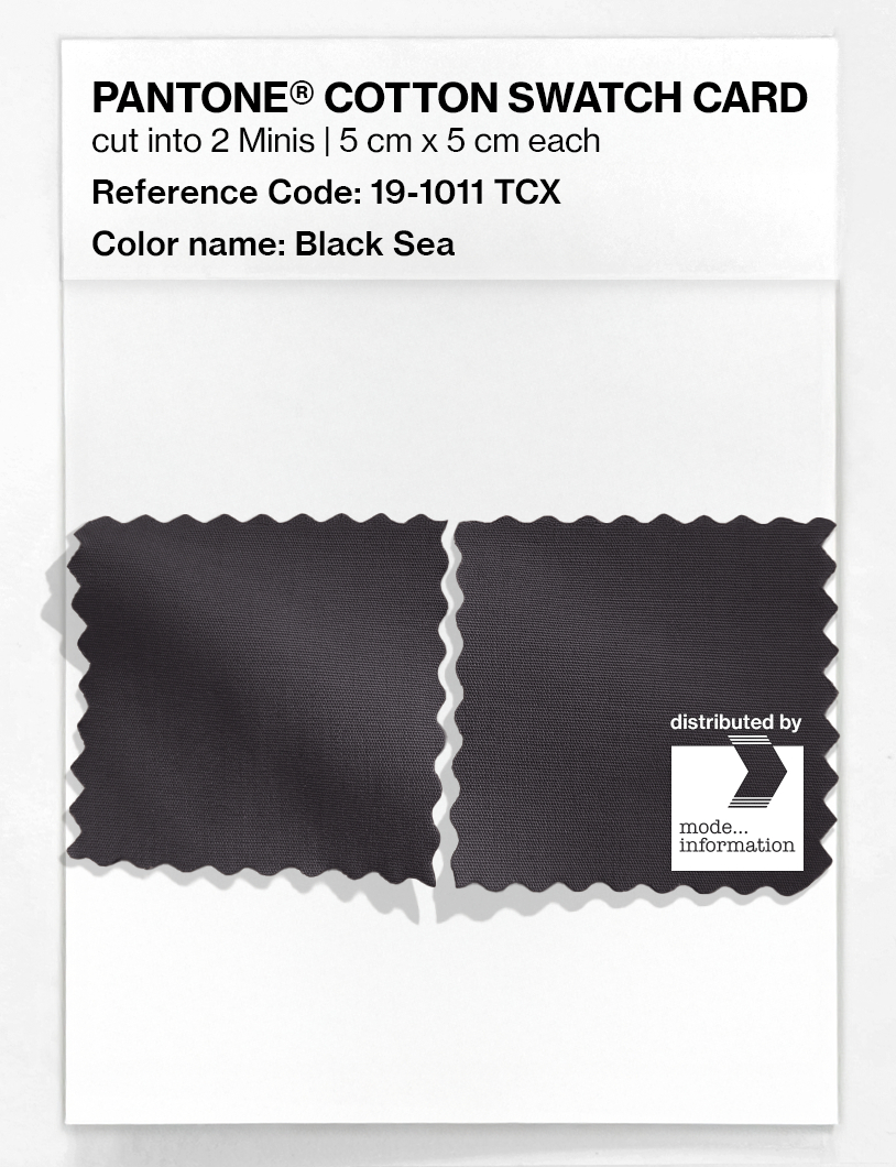 Product image 4 of the product “PANTONE® COTTON SWATCH CARD 19-1011 TCX Black Sea ”